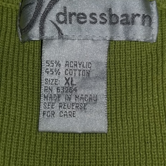 Dresbarn green cotton/acrylic sweater - Picture 4 of 5